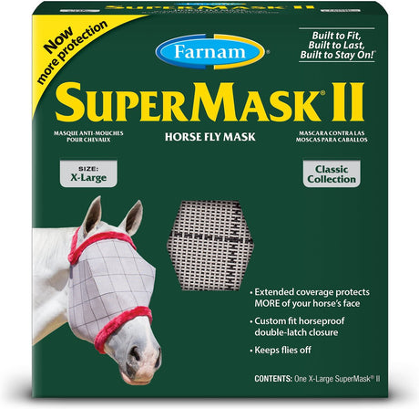 Farnam Companies SuperMask II Horse Fly Mask without Ears - Various Sizes / Standard