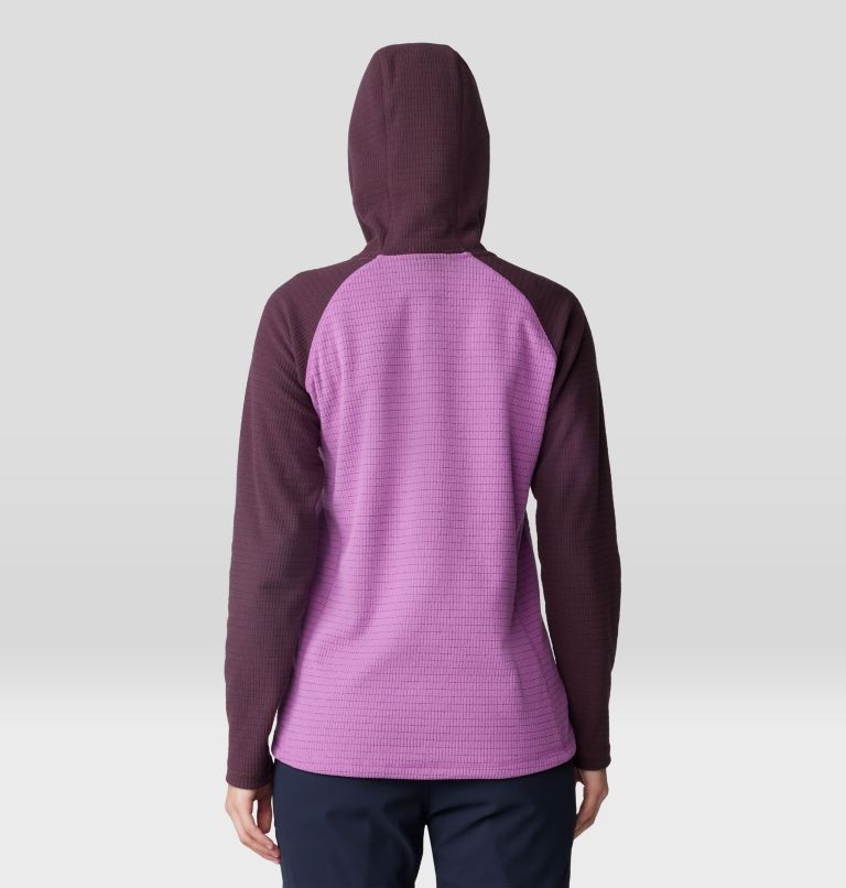 Mountain Hardwear Women's Summit Grid Tunic Hoody - Lilac Glow/Blackberry Lilac Glow/Blackberry