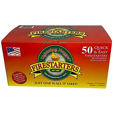 Lightning Nuggets Fire Starters - 50 Count 50CT