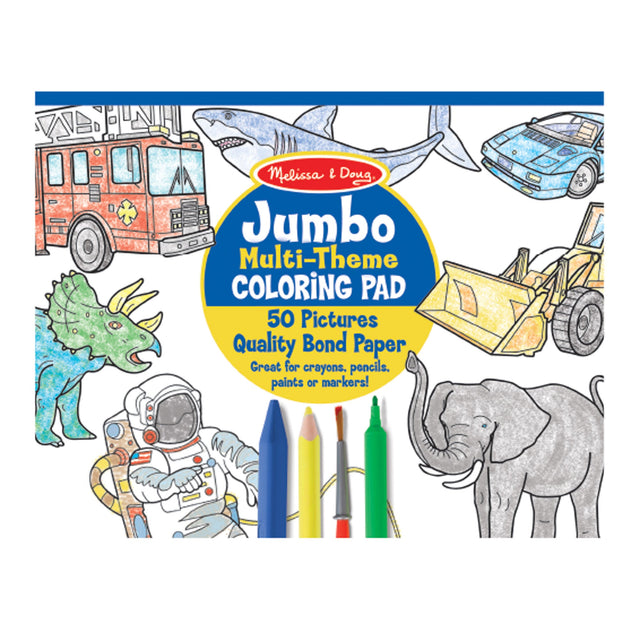 Melissa & Doug Jumbo Coloring Pad-blue Blue