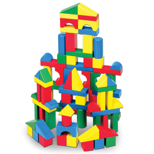 Melissa & Doug 100 Wood Blocks Set