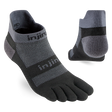 Injinji Run Midweight No-Show Sock Black/Gray