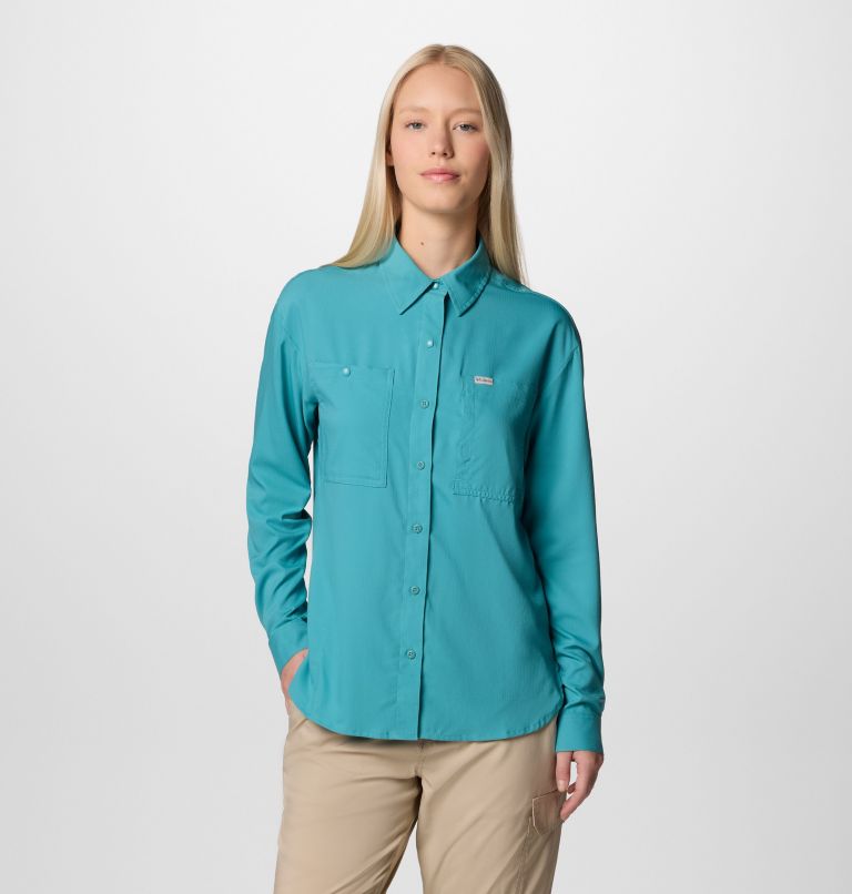 Columbia Womens Silver Ridge Utility Long Sleeve Shirt - Teal Teal