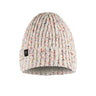 Buff Kim Knitted & Polar Beanie - White White