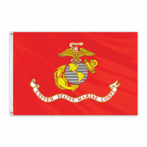 Ace World Usmc Double Sided Embroidered Flag