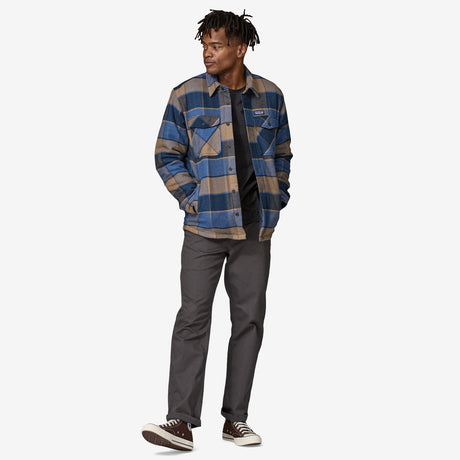 Patagonia Men's Lightweight Insulated Fjord Flannel Shirt - William: Smolder Blue William: Smolder Blue