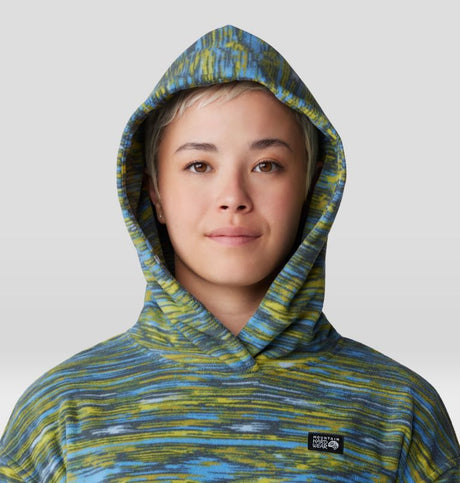 Mountain Hardwear Women's Microchill Hoody - Nitric Blue Stria Print Nitric Blue Stria Print