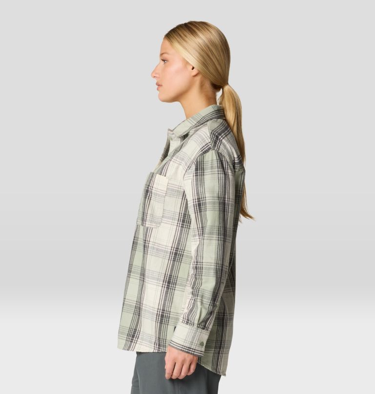 Mountain Hardwear Women's Dolores Flannel Long-Sleeve Shirt - White Sage Starlights Plaid White Sage Starlights Plaid