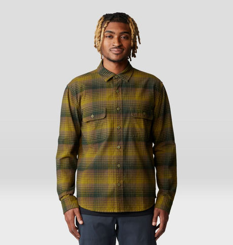 Mountain Hardwear Men's Dusk Creek Flannel Long-Sleeve Shirt - Vetiver Glasshouse Plaid Vetiver Glasshouse Plaid