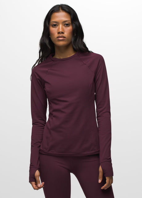 Prana Women's Ice Flow Crew Neck Mulberry