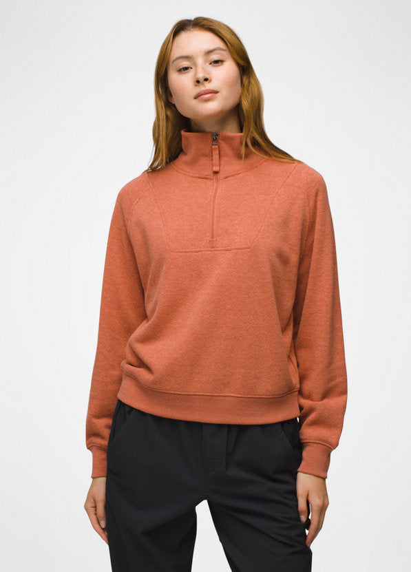 Prana Women's Cozy Up Pullover - Terracotta Heather Terracotta Heather