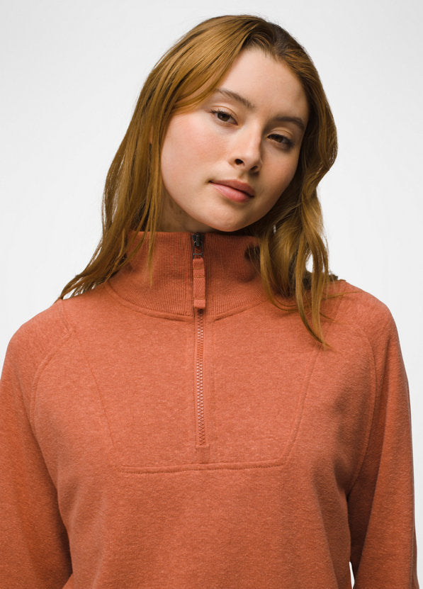 Prana Women's Cozy Up Pullover - Terracotta Heather Terracotta Heather