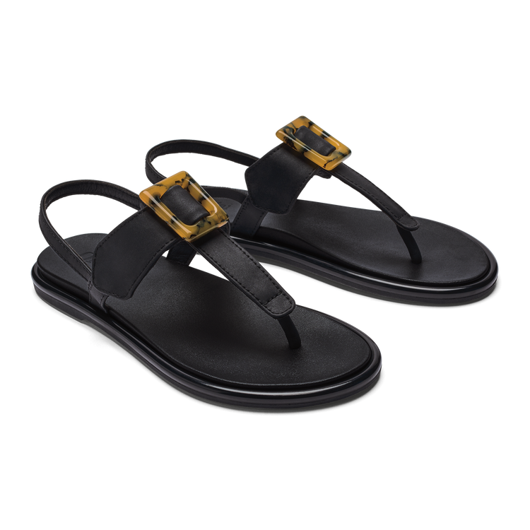 Olukai Women's La'i T-Bar Sandal - Black Black