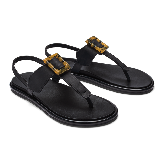 Olukai Women's La'i T-Bar Sandal - Black Black