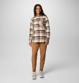 Columbia Women's Calico Basin Flannel Long-Sleeve Shirt - Camel Brown Multiplaid Camel Brown Multiplaid