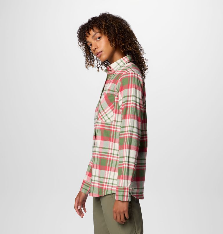 Columbia Women's Calico Basin Flannel Long-Sleeve Shirt - Canteen Multiplaid Canteen Multiplaid