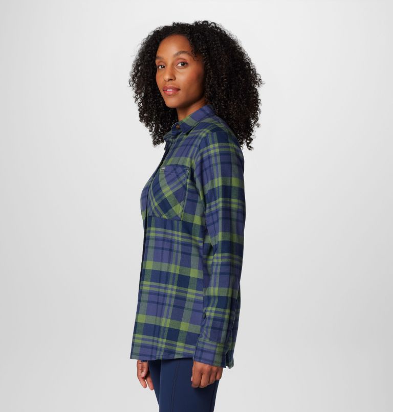 Columbia Women's Calico Basin Flannel Long-Sleeve Shirt - Collegiate Navy Multiplaid Collegiate Navy Multiplaid