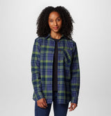 Columbia Women's Calico Basin Flannel Long-Sleeve Shirt - Collegiate Navy Multiplaid Collegiate Navy Multiplaid