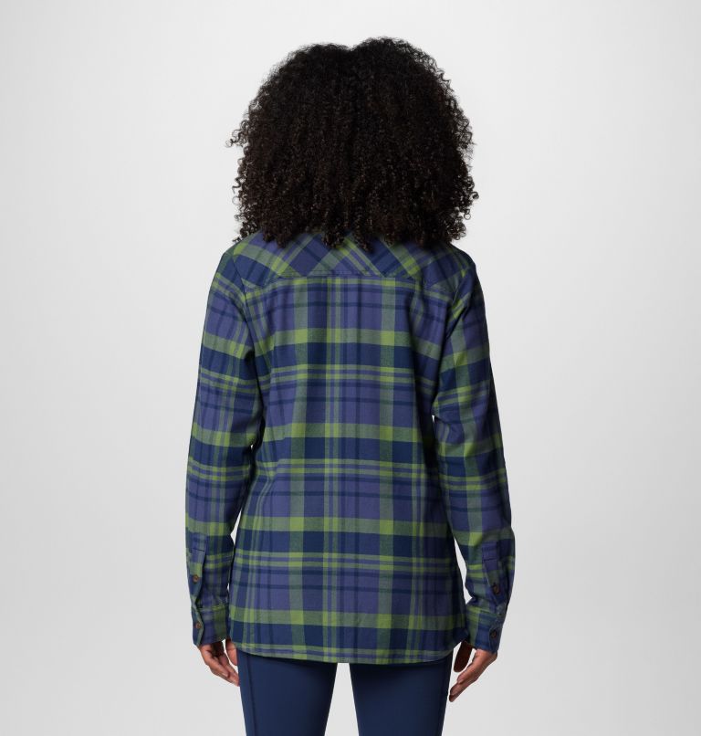 Columbia Women's Calico Basin Flannel Long-Sleeve Shirt - Collegiate Navy Multiplaid Collegiate Navy Multiplaid