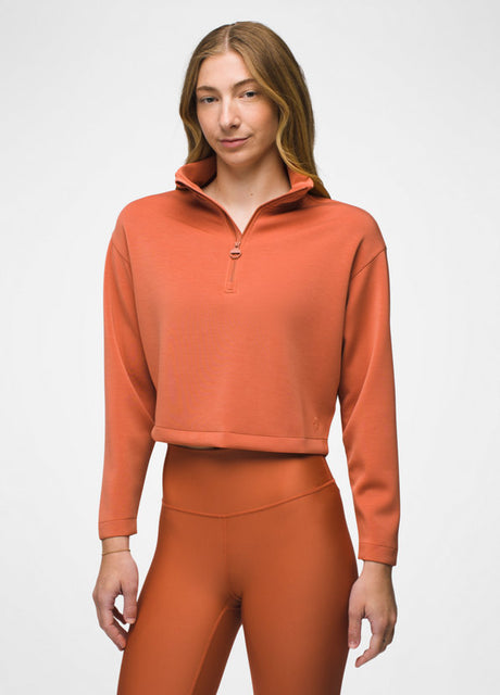 Prana Women's Shea Half Zip - Terracotta Terracotta