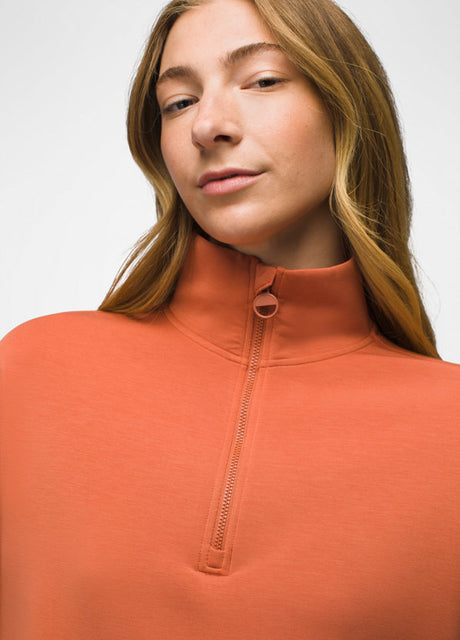 Prana Women's Shea Half Zip - Terracotta Terracotta