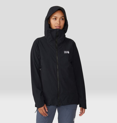 Mountain Hardwear Women's Chockstone Alpine Light Hooded Jacket - Black Black