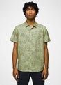 Prana Men's Lost Sol Printed Short Sleeve Shirt - Juniper Green Fronds Juniper Green Fronds