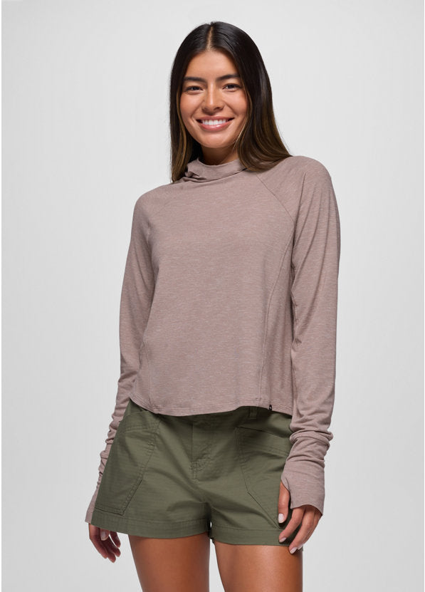 Prana Sol Searcher Sun Hoodie Long Sleeve - Shroom Shroom