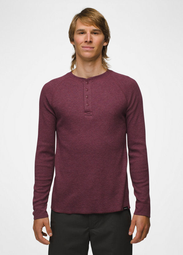 Prana Men's Touchstone Henley - Fig Heather Fig Heather