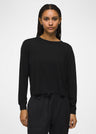 Prana Women's Cozy Up Long-Sleeve Crew - Black Black