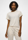 Prana Women's Cozy Up Short-Sleeve Crew - Canvas Canvas