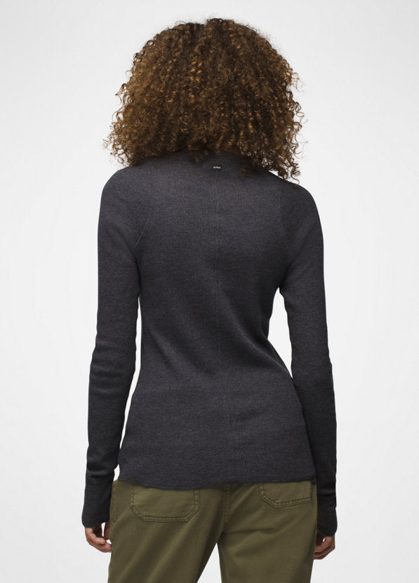 Prana Women's Touchstone Henley - Charcoal Heather Charcoal Heather