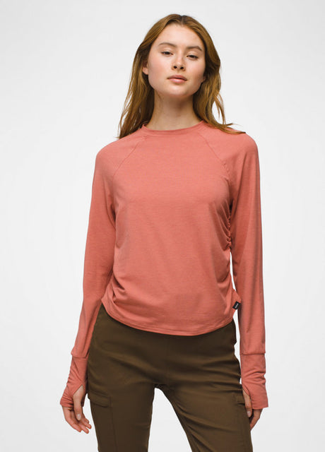 Prana Women's Sol Searcher Long-Sleeve Crew - Terracotta Terracotta