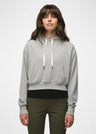 Prana Cozy Up Crop Hoodie - Heather Grey Heather Grey