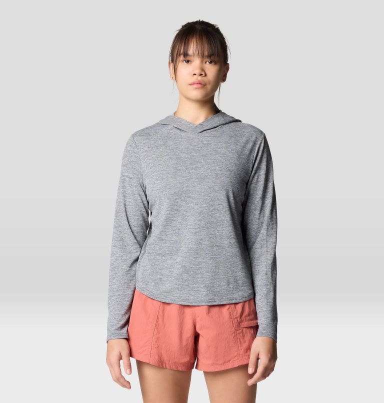 Mountain Hardwear Womens Sunblocker Long Sleeve Hoody - Dark Storm Heather Dark Storm Heather