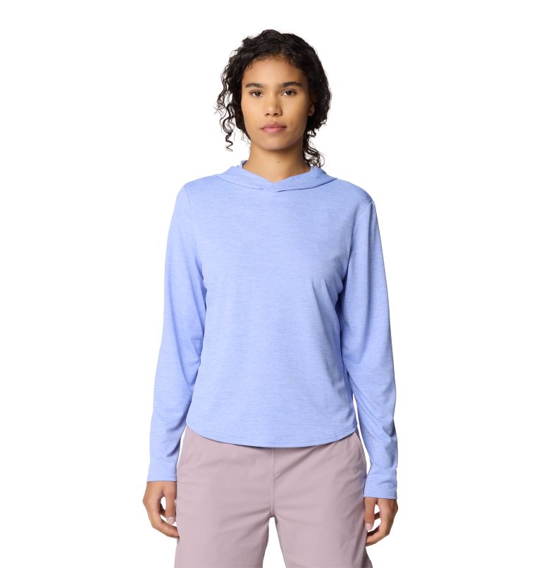 Mountain Hardwear Womens Sunblocker Long Sleeve Hoody - Light Illusion Heather Light Illusion Heath