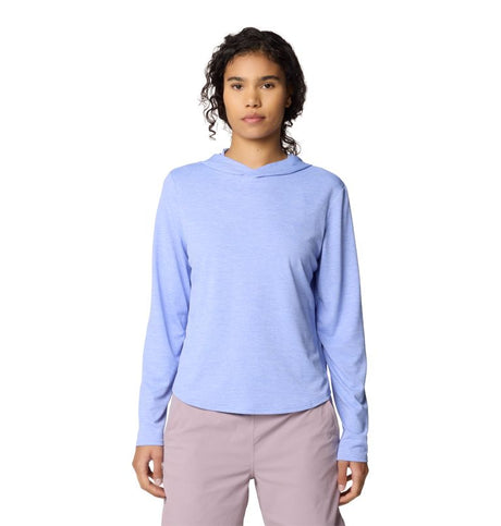 Mountain Hardwear Womens Sunblocker Long Sleeve Hoody - Light Illusion Heather Light Illusion Heath