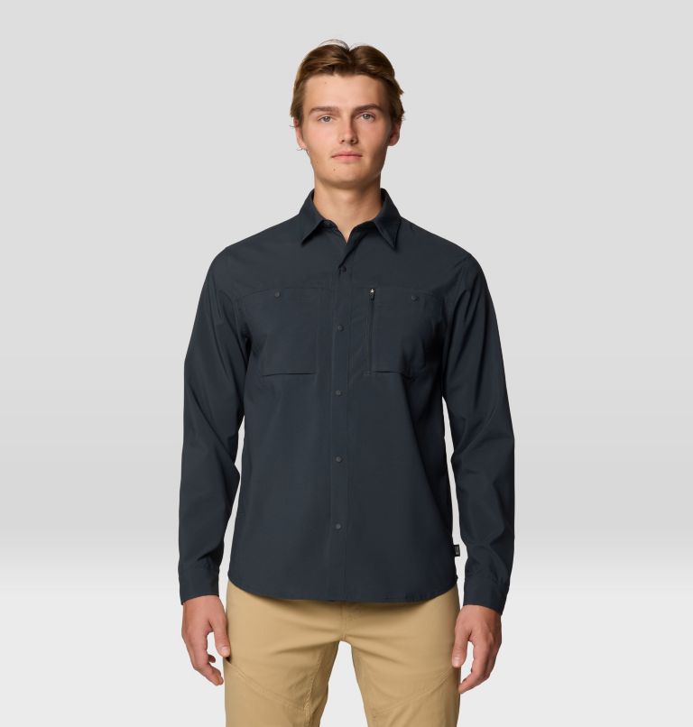 Mountain Hardwear Mens Trail Sender Long Sleeve - Dark Storm Dark Storm