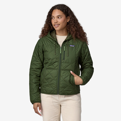 Patagonia Women's Diamond Quilted Bomber Hoody - Torrey Pine Green Torrey Pine Green