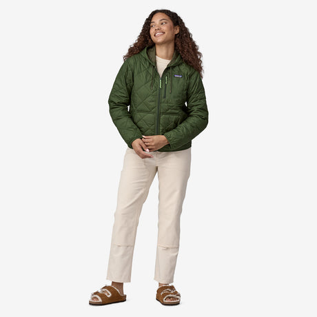 Patagonia Women's Diamond Quilted Bomber Hoody - Torrey Pine Green Torrey Pine Green