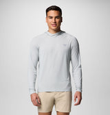 Columbia Mens PFG Uncharted Hoodie - Cool Grey Heather Cool Grey Heather