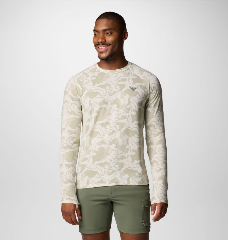 Columbia Mens PFG Uncharted Long Sleeve Shirt - Stone Swamplands Stone Swamplands