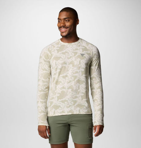 Columbia Mens PFG Uncharted Long Sleeve Shirt - Stone Swamplands Stone Swamplands