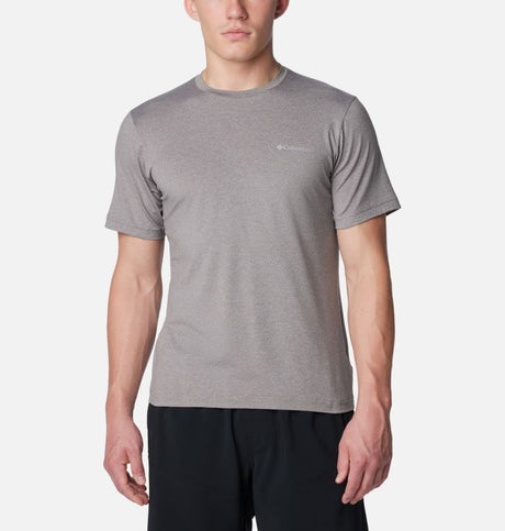 Columbia Men's Tech Trail Crew Neck II Short Sleeve - Boulder Heather Boulder Heather