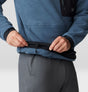 Mountain Hardwear Men's First Tracks Fleece Pullover Hoodie - Moon Blue Heather/Black Moon Blue Heather/Black