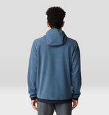 Mountain Hardwear Men's First Tracks Fleece Pullover Hoodie - Moon Blue Heather/Black Moon Blue Heather/Black
