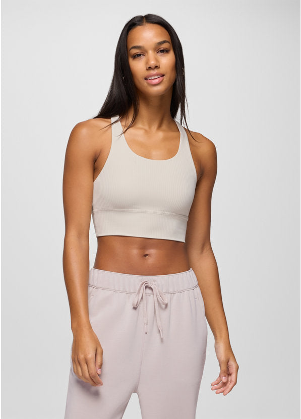 Prana Luxara Rib Racerback Bralette - Almond Almond