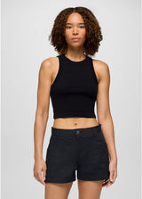 Prana Lotus High Neck Tank - Black Black