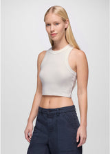 Prana Lotus High Neck Tank - Soft White Soft White