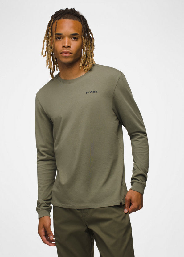 Prana Men's Everyday Graphic Long-Sleeve Tee - Rye Green Standard Rye Green Standard